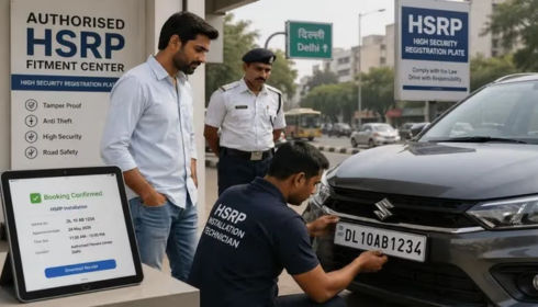 book hsrp number plate